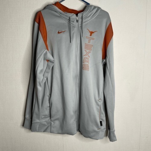Nwot Nike Dry Fit Gray Logo Texas Longhorns Fullzip Fleece Jacket Men Xl Vietnam